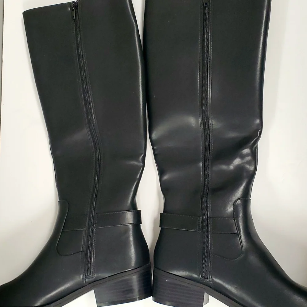 Toetos‎ Womens Black Riding Boots Size 7.5 adjustable with New without box
